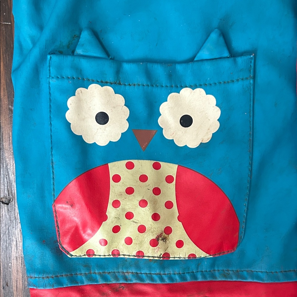Skip Hop Red & Blue Owl Kids' Raincoat - Picture 3 of 7